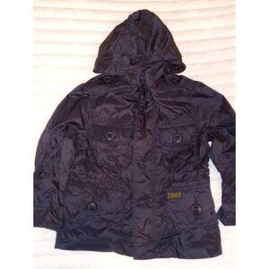 Polo Ralph Lauren Hooded Windbreaker Jacket Girls Size 3/3T Navy Blue